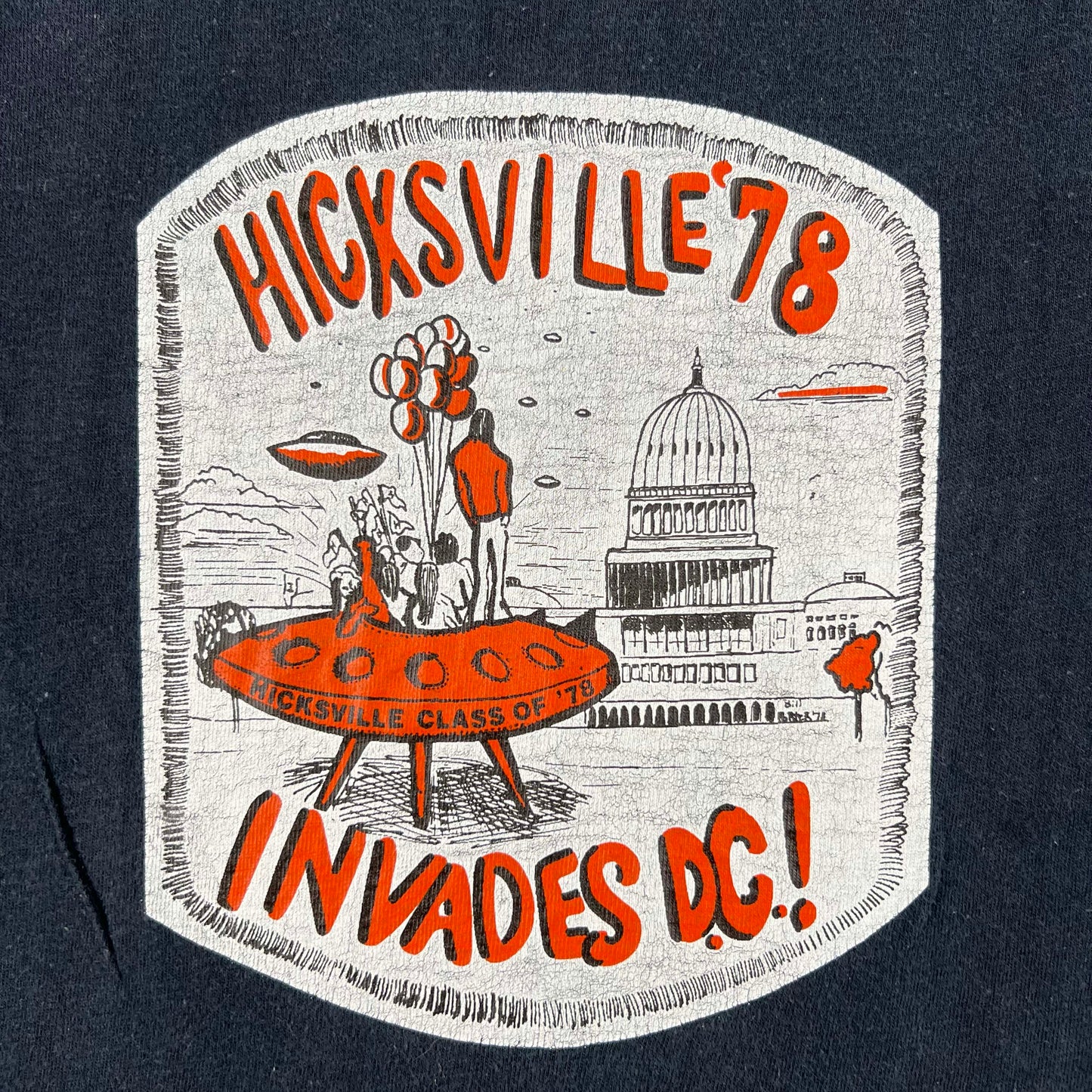 70s Hicksville Invades DC Tee- M