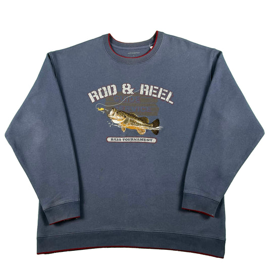 00s 'Rod & Reel Bass Tournament' Sweatshirt- L