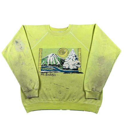 80s Mt. Bachelor Hi Vis Painter's Sweatshirt- XXL