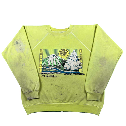 80s Mt. Bachelor Hi Vis Painter's Sweatshirt- XXL