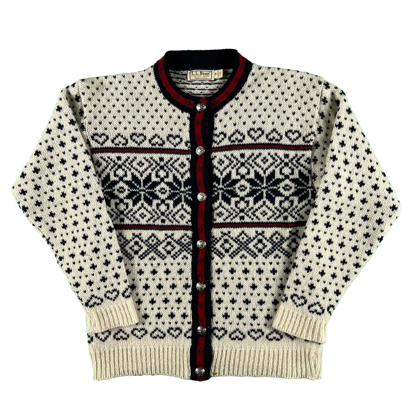 80s L.L. Bean Nordic Cardigan- S