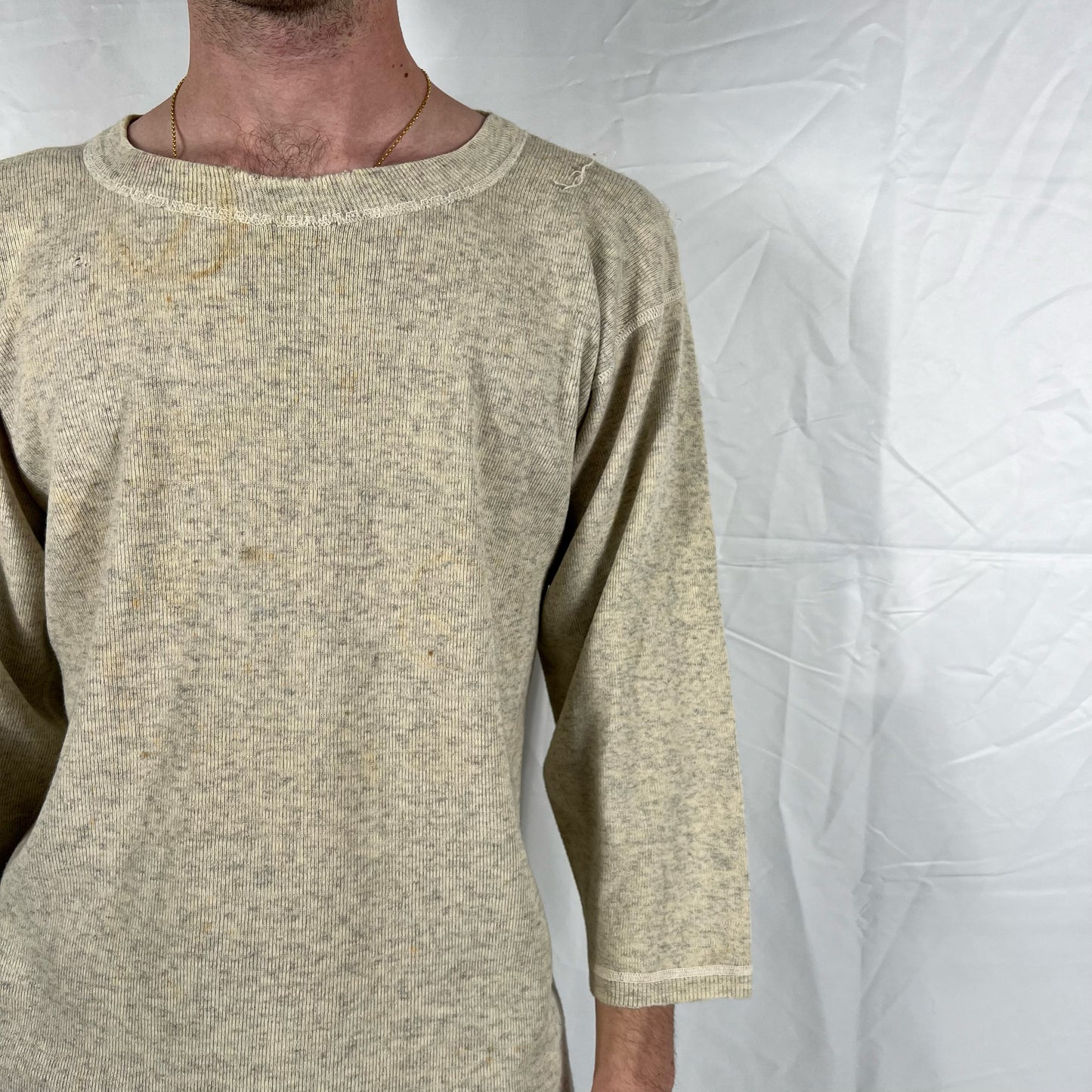 50s Brent Cotton/Wool Thermal- M