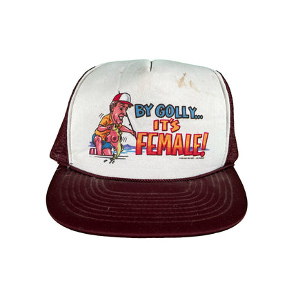 80s 'By Golly it's Female' Bass Fishing Trucker Hat