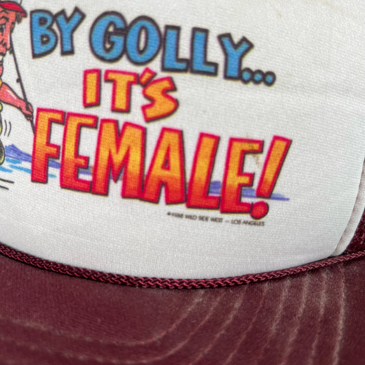 80s 'By Golly it's Female' Bass Fishing Trucker Hat