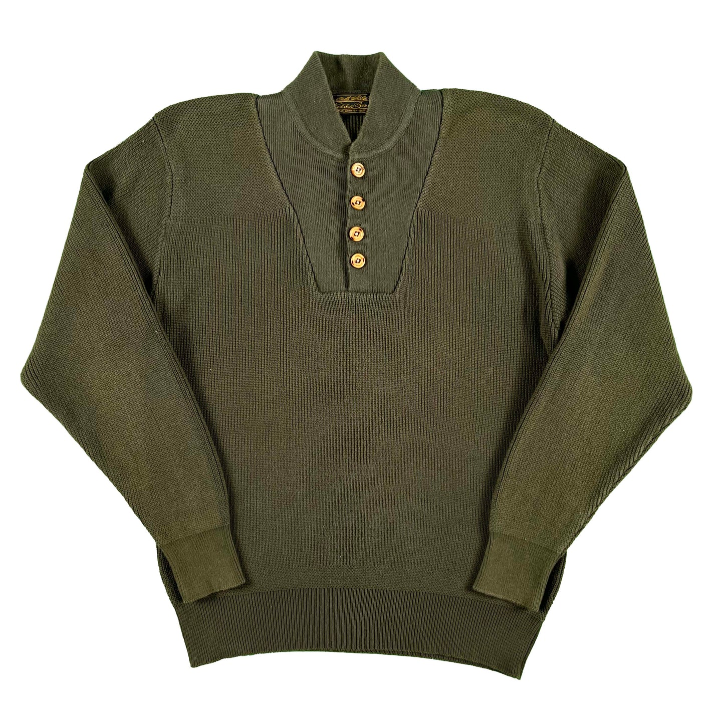 80s/90s Eddie Bauer Military Style Cotton Knit- M