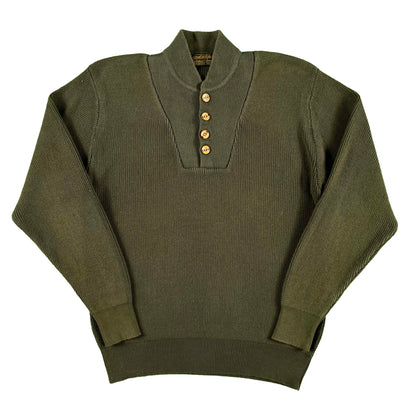 80s/90s Eddie Bauer Military Style Cotton Knit- M
