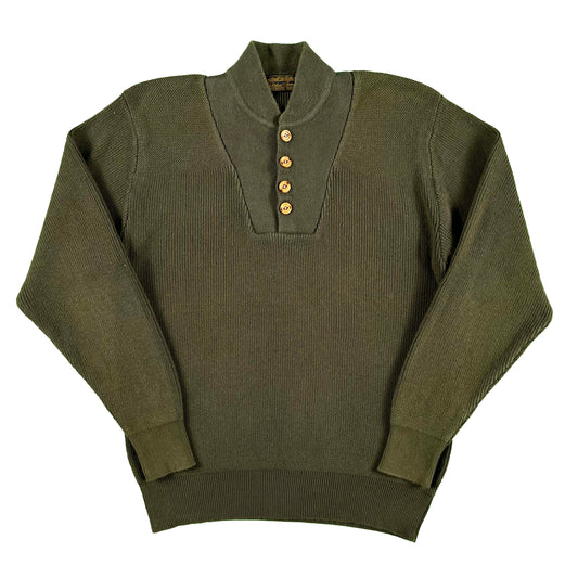 80s/90s Eddie Bauer Military Style Cotton Knit- M