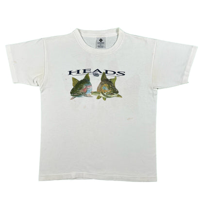 90s 'Heads or Tales' Columbia Trout Tee- M