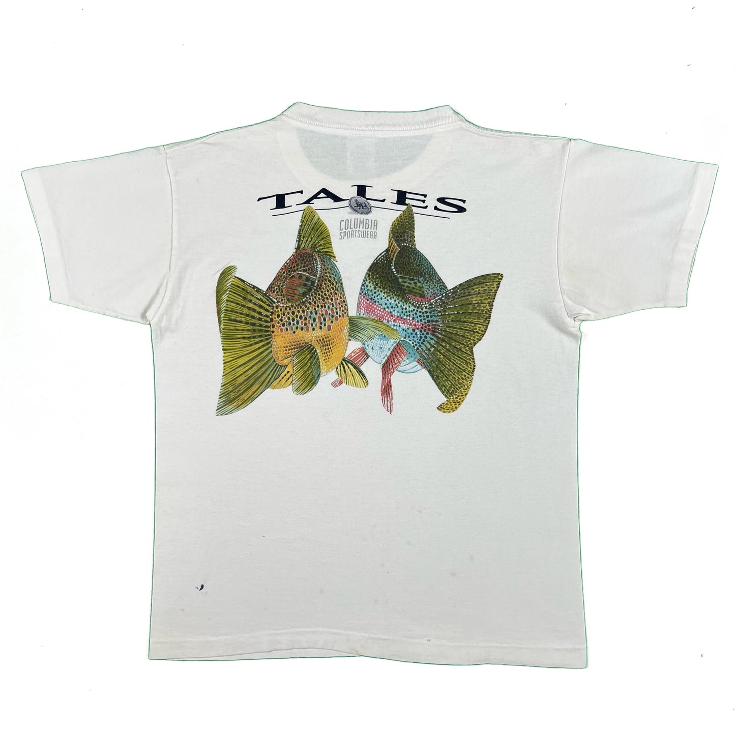 90s 'Heads or Tales' Columbia Trout Tee- M