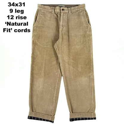 Vintage LL Bean Flannel/Fleece Lined Denim and Pants- SELECT PAIR