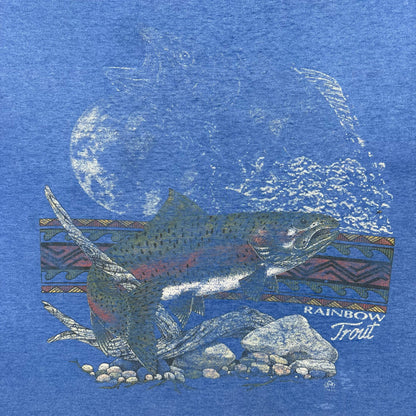 90s Sun Faded Rainbow Trout Tee- XL