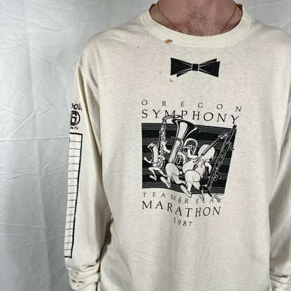 80s Nike Oregon Symphony Marathon Long Sleeve Tee- L
