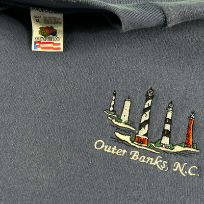 90s Outer Banks Lighthouses Sweatshirt- XL