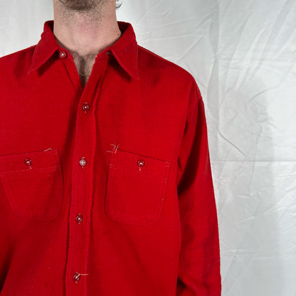 50s 'Roomy Richard' Cropped Chamois Shirt- L