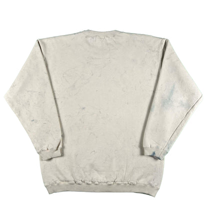 90s Blank Cream Painter's Sweatshirt- XL