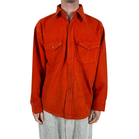 70s Blood Orange Chamois Shirt- L