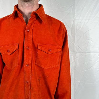 70s Blood Orange Chamois Shirt- L