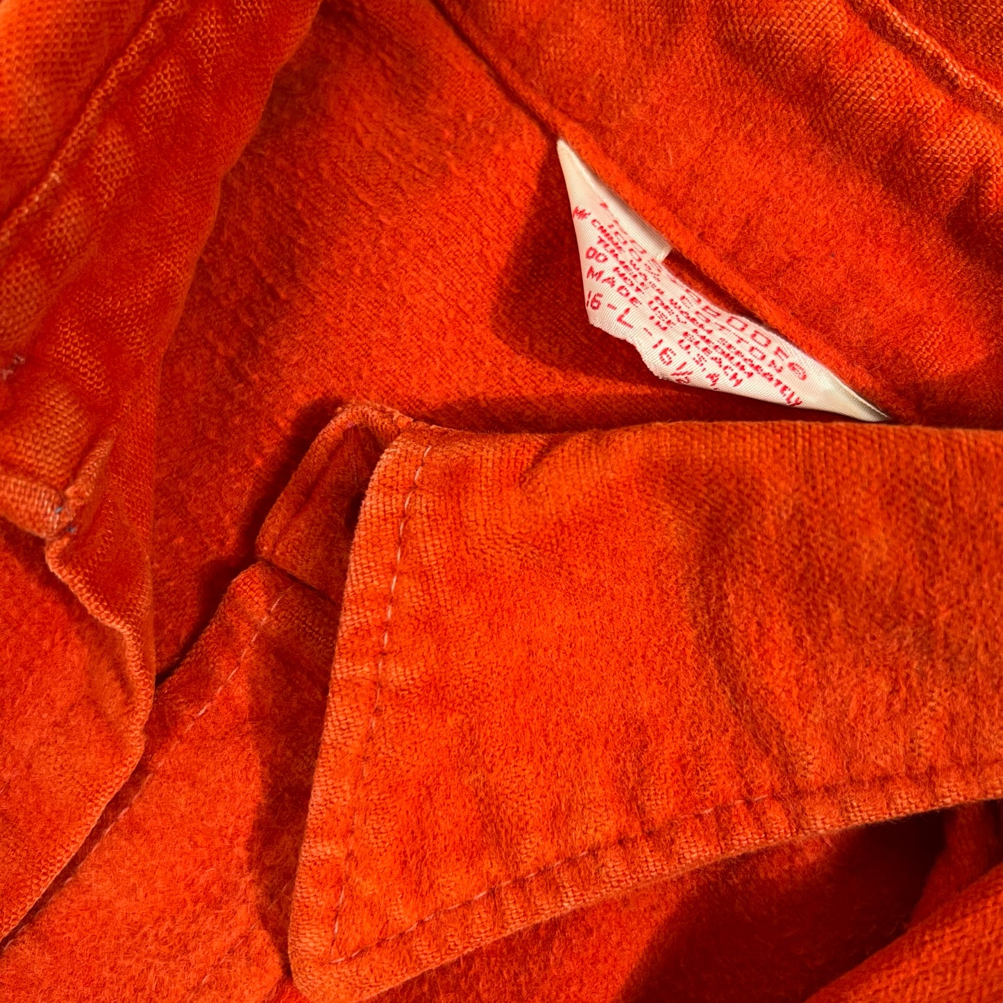 70s Blood Orange Chamois Shirt- L