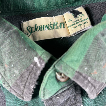 90s Paint Coated 100% Cotton Flannel- L