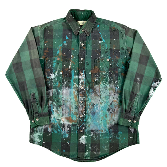90s Paint Coated 100% Cotton Flannel- L