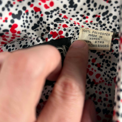 70s cellini Splatter Print Shirt- M