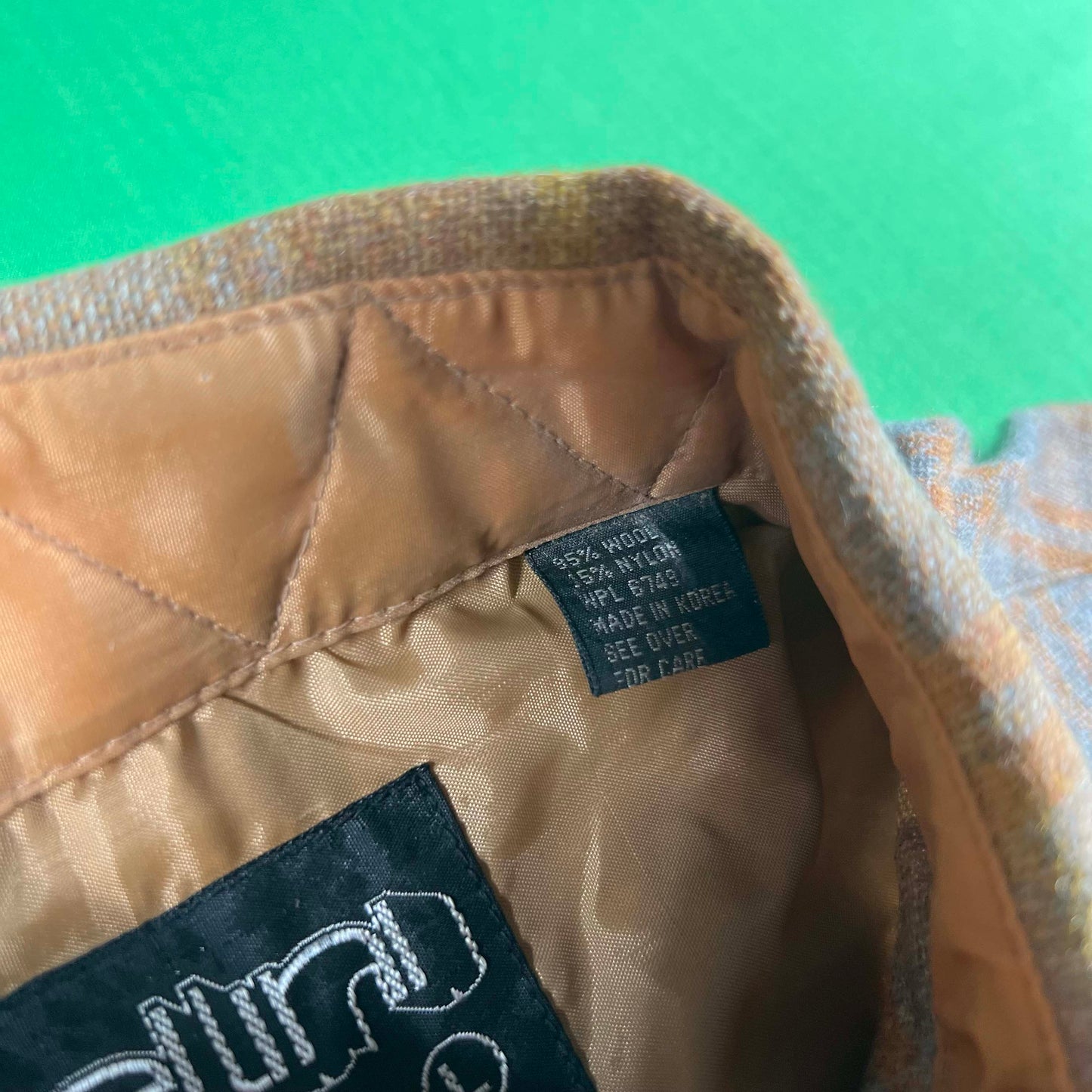 70s cellini Wool & Nylon Flannel Board Shirt- L