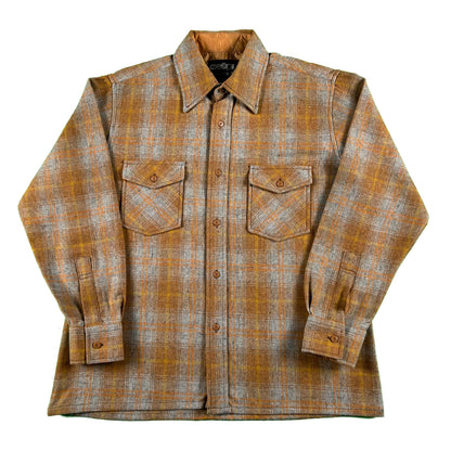 70s cellini Wool & Nylon Flannel Board Shirt- L