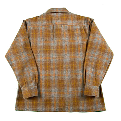 70s cellini Wool & Nylon Flannel Board Shirt- L