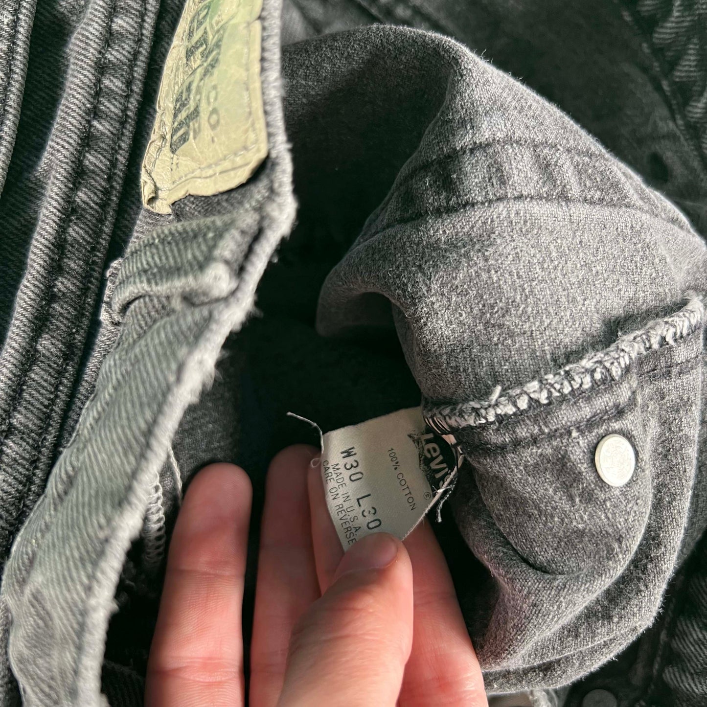 90s Sun Faded Black Levi's Silvertab 'Loose' Denim- 28x28.5