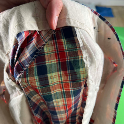 70s/80s Lightweight Plaid Trousers- 36x29