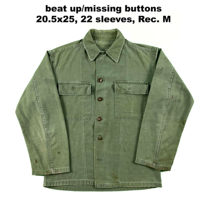 60s/70s US Army OG-107 Utility Shirts- SELECT SHIRT