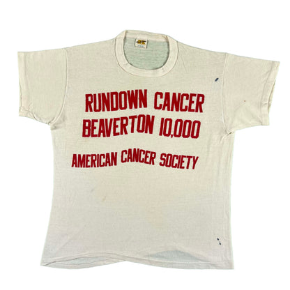 70s Russell Rundown Cancer Beaverton 10k Tee- S