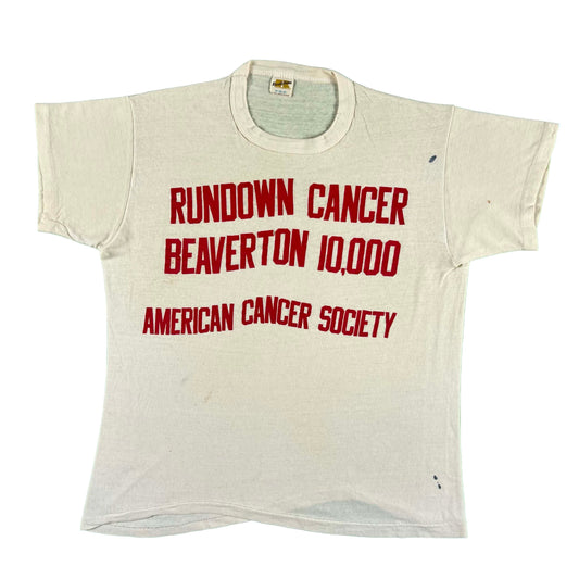 70s Russell Rundown Cancer Beaverton 10k Tee- S