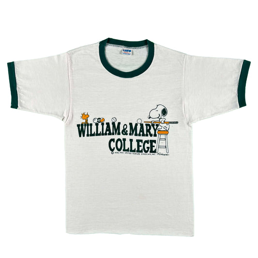 70s Champion William & Mary Snoopy Ringer Tee- XS