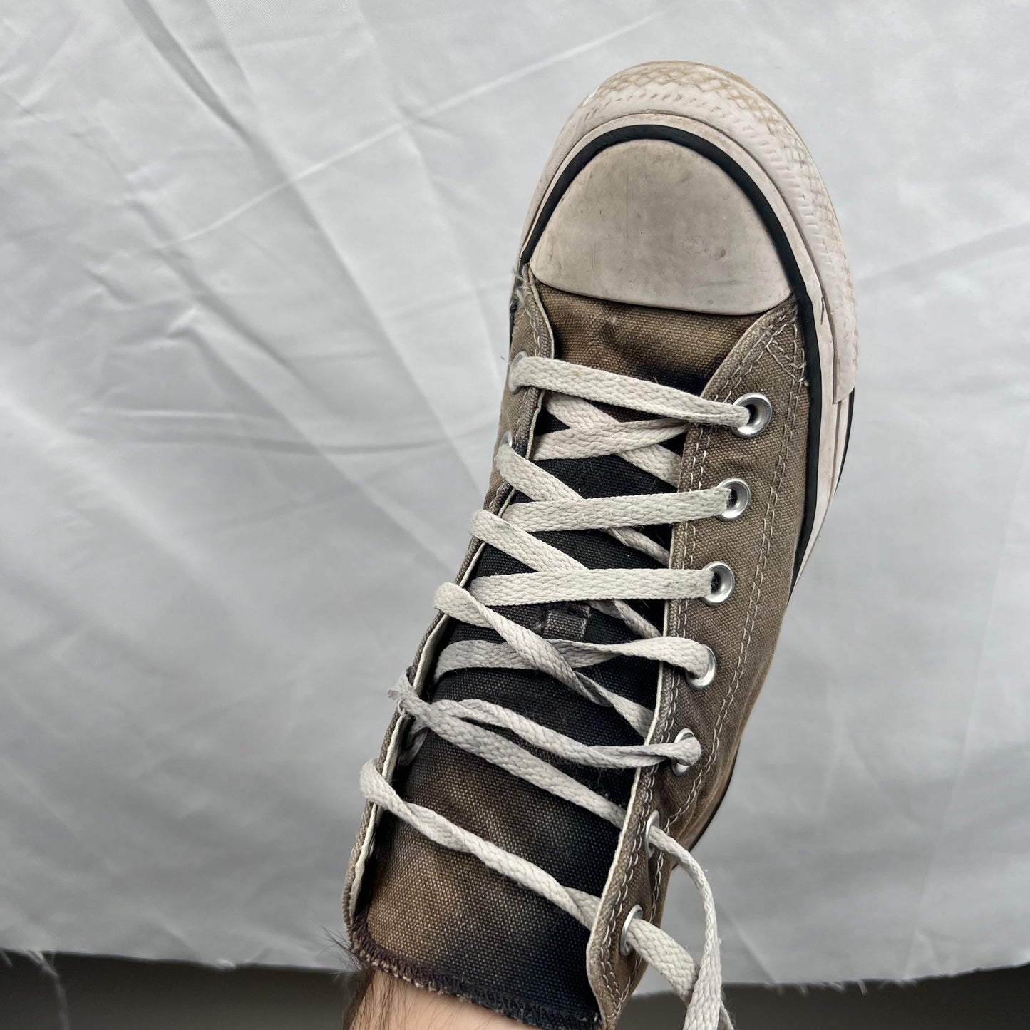 Sun Faded Black High Top Converse- M's 5.5, W's 7
