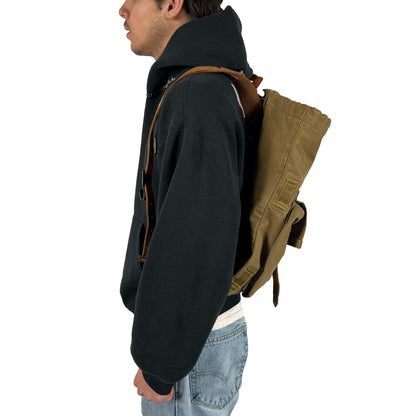 50s Army Green Canvas Backpack