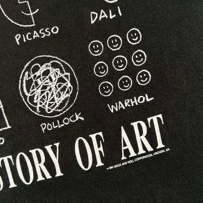 90s History of Art Smiley Tee- M