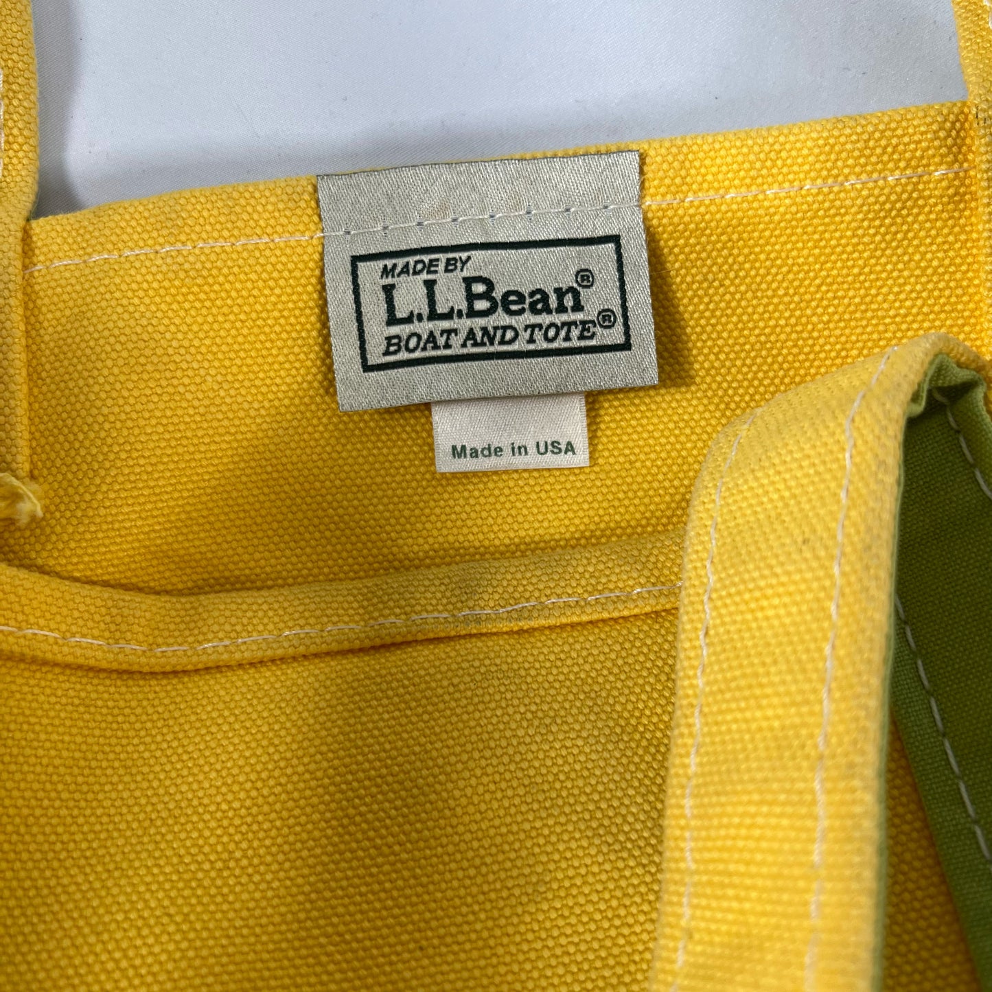 L.L. Bean Yellow 'Lbry Books' Boat and Tote- Small