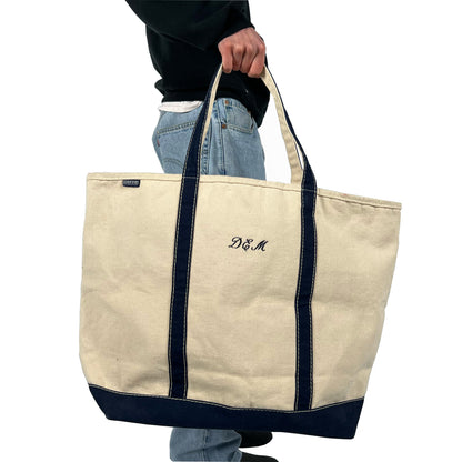 90s Lands' End Zip Boat and Tote- X Large