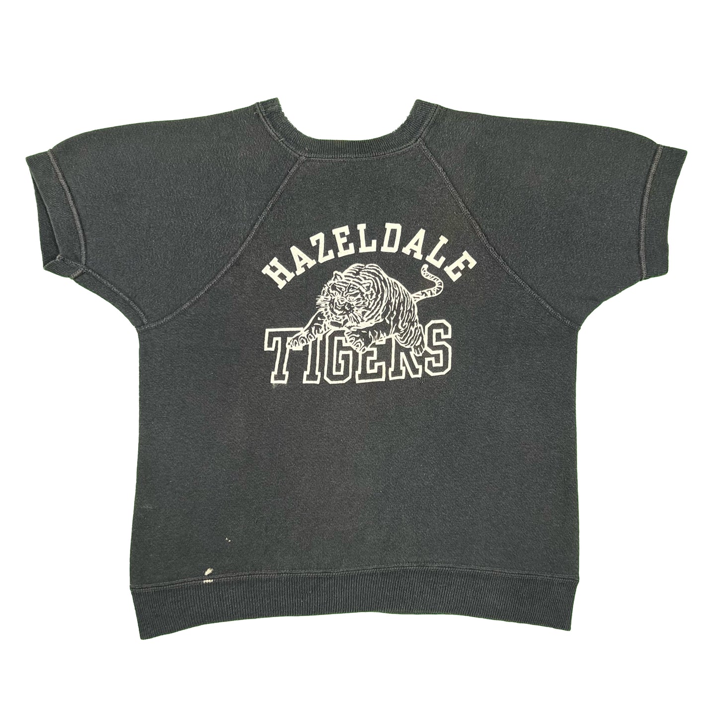 60s Faded Black S/S Tigers Sweatshirt- XS