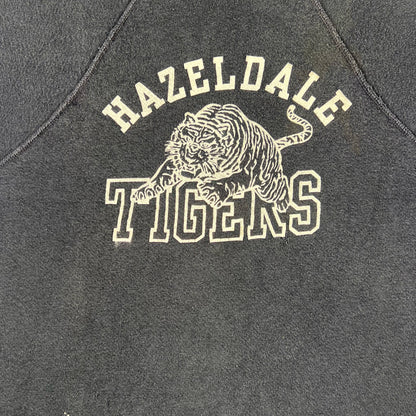 60s Faded Black S/S Tigers Sweatshirt- XS