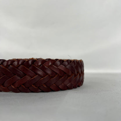 J.Crew Braided Brown Leather Belt- 34"-38"