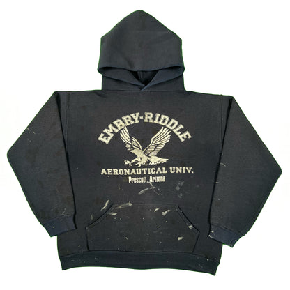 80s Russell Aeronautical University Hoodie- M