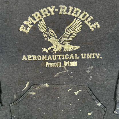 80s Russell Aeronautical University Hoodie- M