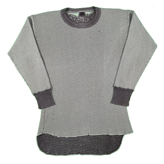 70s Hanes Overdyed Waffle Knit Thermal- M