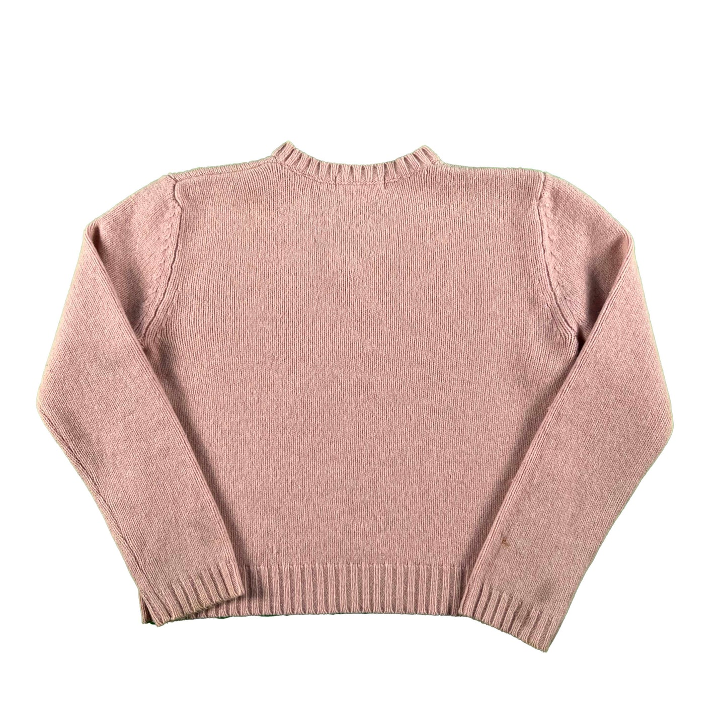 00s Eddie Bauer Beat Up Pink Lambswool Sweater- S