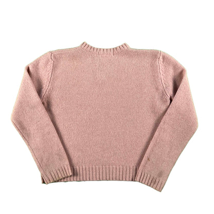 00s Eddie Bauer Beat Up Pink Lambswool Sweater- S
