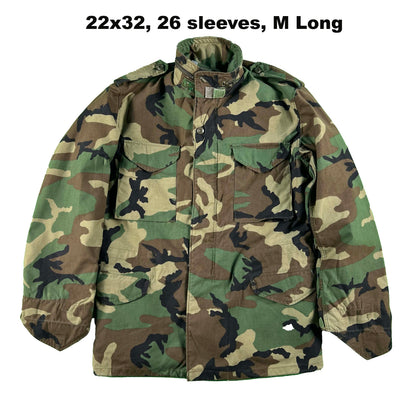 80s Woodland Camo M65 Army Field Jackets- SELECT JACKET