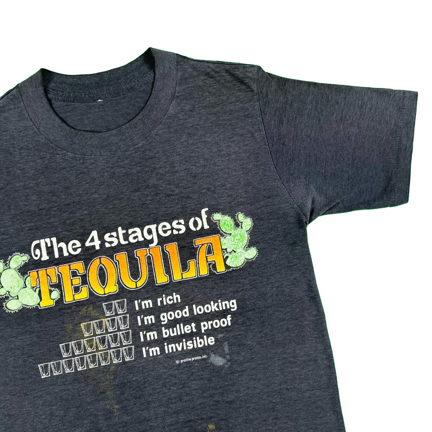 80s Sun Faded Tequila Shots Tee- M