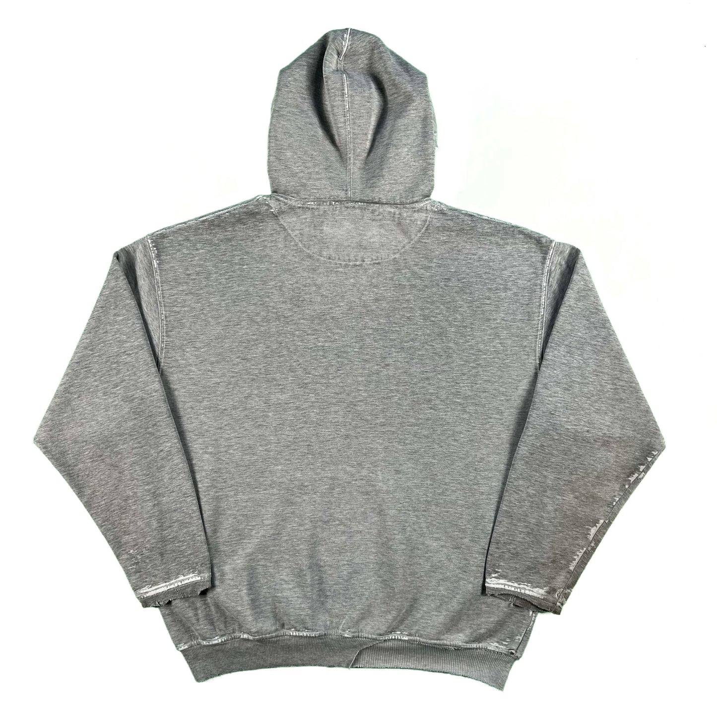 00s Thrashed Grey Bulldogs Hoodie- L